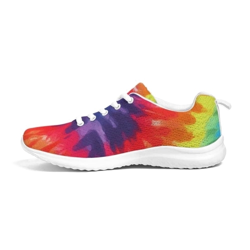 Womens Sneakers - Multicolor Tie-dye Style Low Top Canvas Running Shoe