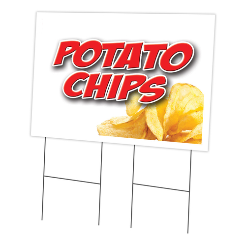 SignMission C-2436-DS-Potato Chip 24 x 36 in. Potato Chip Yard Sign & 