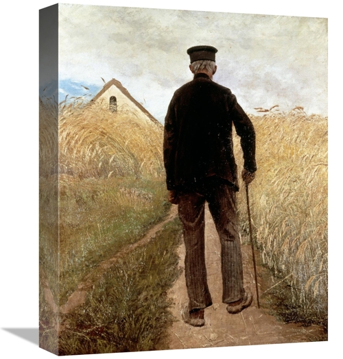 Global Gallery GCS-282734-16-142 16 in. Old Man Walking Art Print - La
