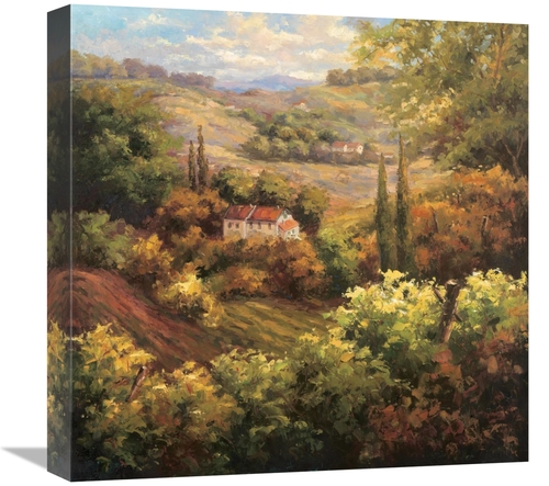 18 x 18 in. Mediterranean Valley Farm Art Print - Hulsey