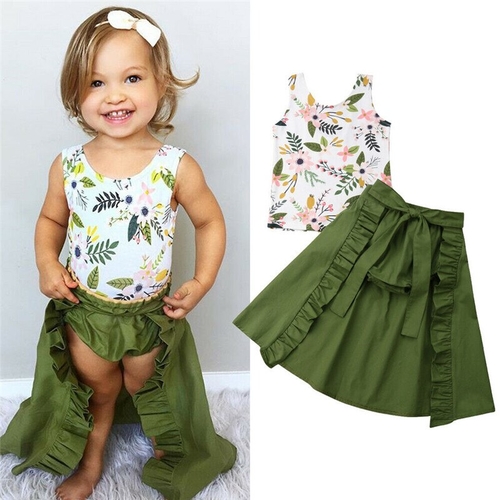 1-5Years Kids Baby Girls Fashion Summer Clothes