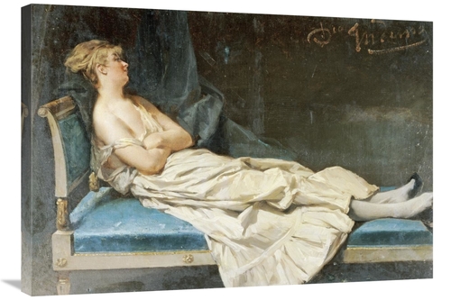 Global Gallery GCS-266616-36-142 36 in. A Lady Reclining on a Chaise L