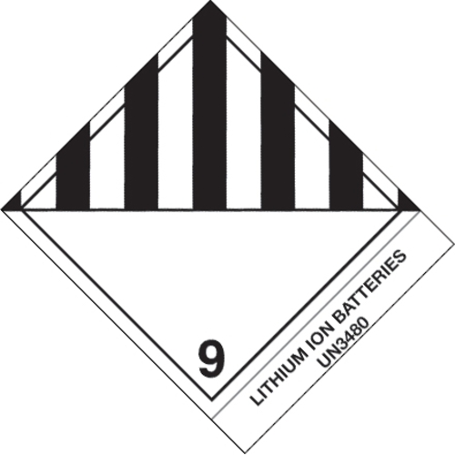 Tape Logic DL519P2 4 x 4.75 in. - Lithium Ion Batteries Labels, Bl