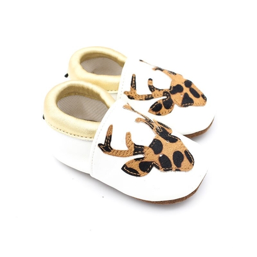 Baby Shoes Leopard Deer Genuine Leather High