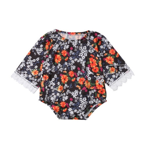 Pretty Floral Newborn Kids Baby Girl Bodysuit