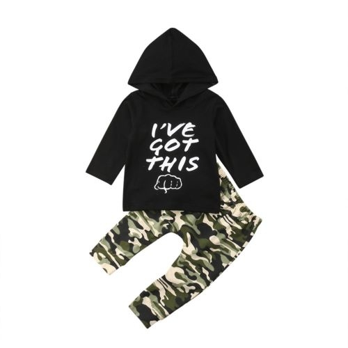 Toddler Kids Baby Boy Hooded T-Shirt Tops