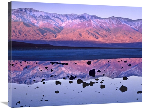 24 x 32 in. Panamint Range Reflected in Standing Water at Badwater,