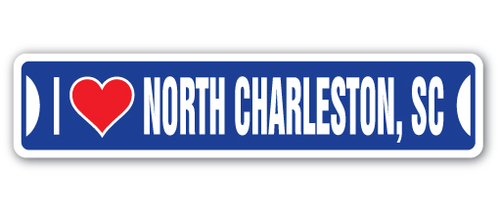 SignMission SSIL-North Charleston Sc Street Sign - I Love North Charle