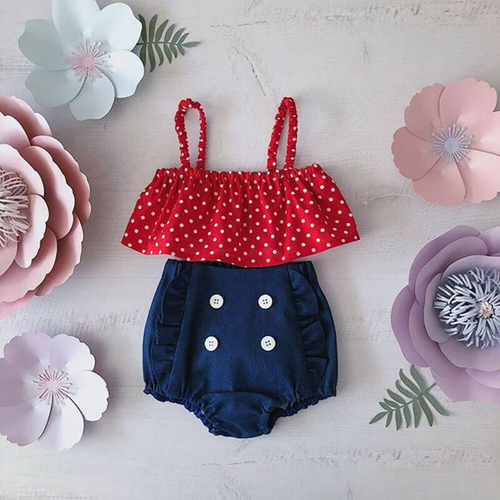 Baby Girls Summer Suits Cute Cotton Kids Outfits