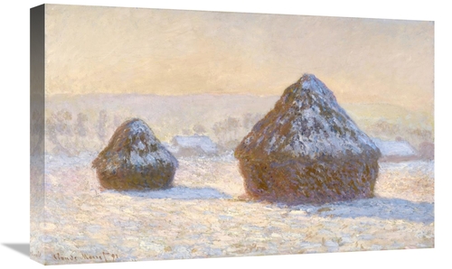 Global Gallery GCS-454989-1624-142 16 x 24 in. Wheatstacks, Snow E