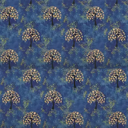 Decorative Blue Wallpaper  (950 cm x 53 cm)