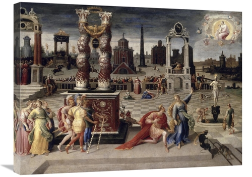 Global Gallery GCS-276976-30-142 30 in. Augustus & the Tiburtine Sibyl
