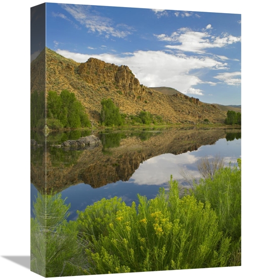Global Gallery GCS-452175-1216-142 12 x 16 in. Cliffs Reflected in Lak