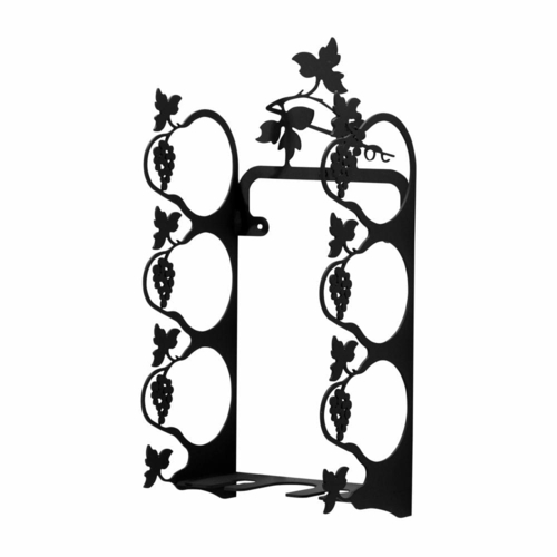 Wrought Iron Wall Mount Grapevine Wine Rack Small