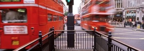 Panoramic Images PPI87571L Double-Decker buses on the road  Oxford Cir