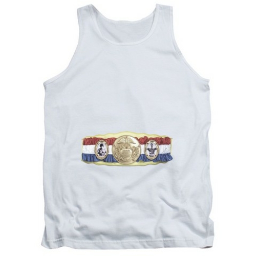 Trevco Rocky-Championship Belt Bottom Front - Adult Tank Top, Whit