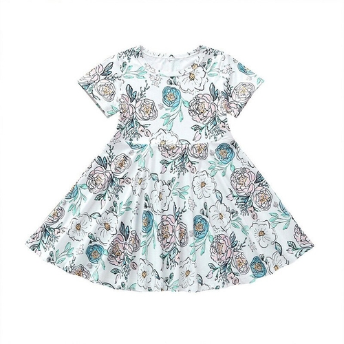 Toddler Kid Baby Girl Casual Floral Dress Princess
