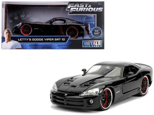 Letty\'s Dodge Viper SRT 10 Black \Fast & Furious\" Movie 1/24 Diecast