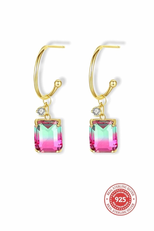 Gradient 18 Karat Gold Drop Earrings