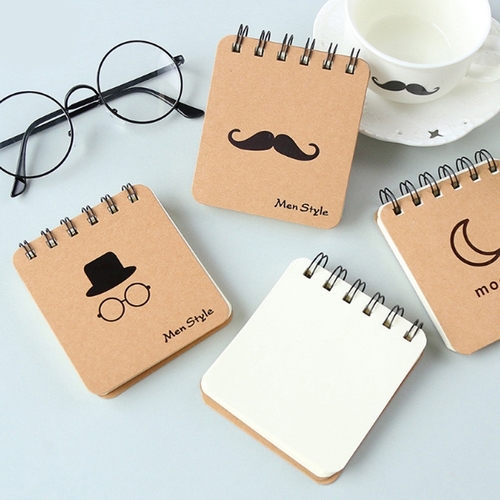 10*8.5cm Cute Coil Notebook Moustache Pipe