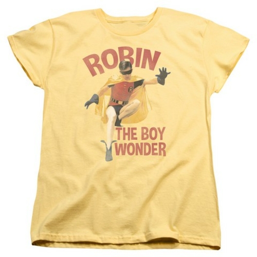 Trevco Batman Classic Tv-Boy Wonder - Short Sleeve Womens Tee - Banana