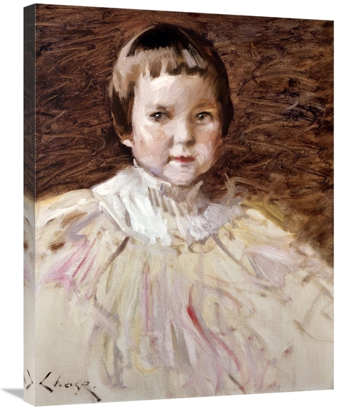 30 in. Little Girl Art Print - William Merritt Chase