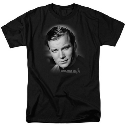 Trevco Star Trek-Captain Kirk Portrait - Short Sleeve Adult 18-1 Tee -