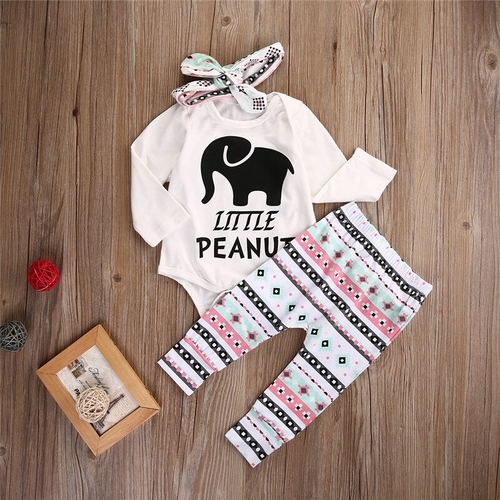 New born Print Autumn Clothes set Baby Boy Girl