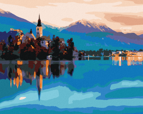 Paint by Numbers - THE LAKES OF BLED IN SLOVENIA