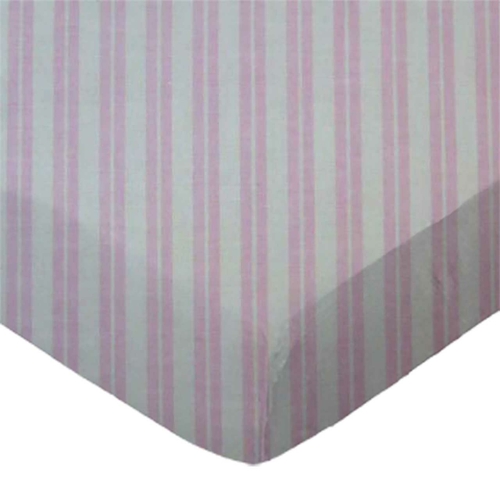 SheetWorld Fitted Portable Mini Crib Sheet - 100% Cotton Woven - Pink