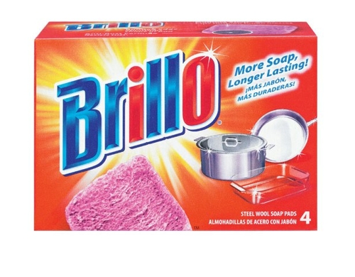 Brillo 53304 Steel Wool Pads  Count of 4 - pack of 12