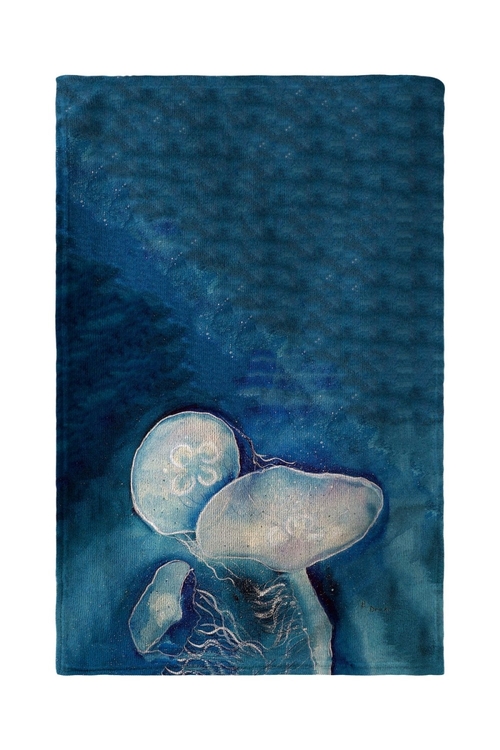 Betsy Drake BT174 30 x 50 in. Blue Jellyfish Beach Towel