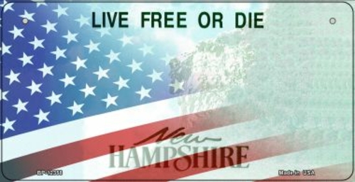 Smart Blonde BP-12358 3 x 6 in. New Hampshire with American Flag Novel