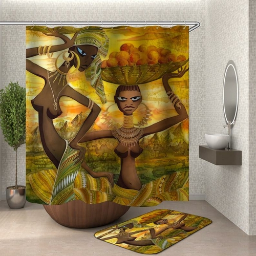 African Tribal Ladies Shower Curtain