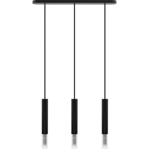 Hanging lamp Madera2 tin 3 fl black