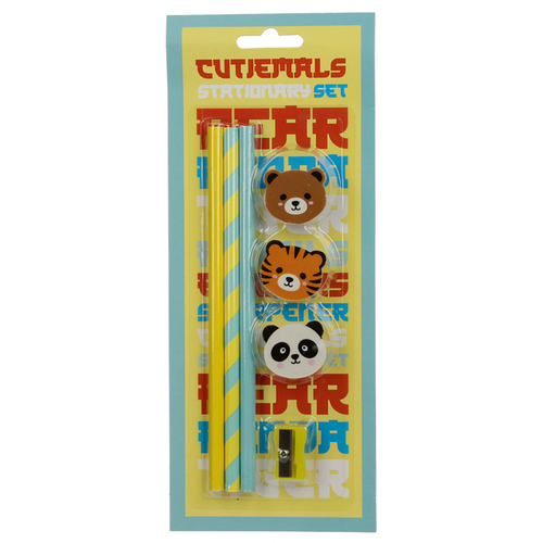 Cutiemals 7 Piece Stationery Set