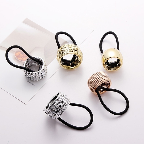 New Women Geometric Plastic Ponytail Holder Buckle
