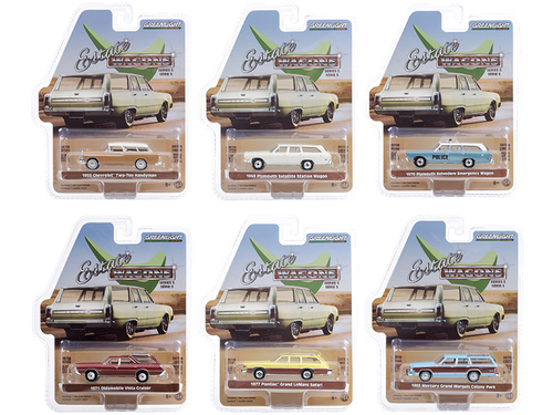\Estate Wagons\" 6 piece Set Series 5 1/64 Diecast Model Cars by