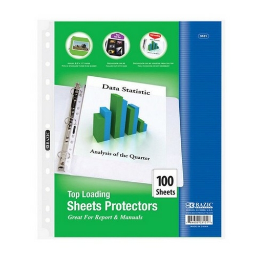 Bazic 3101 Top Loading Sheet Protectors (100/Pack) Case of 12
