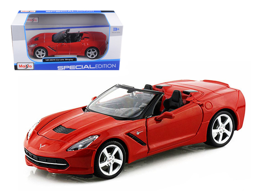 2014 Chevrolet Corvette Stingray Convertible Red 1/24 Diecast Model