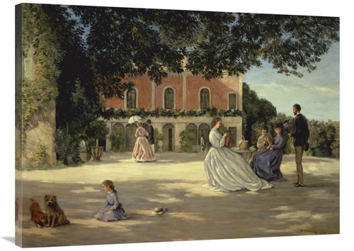 Global Gallery GCS-281695-40-142 40 in. Family Reunion on the Terrace 