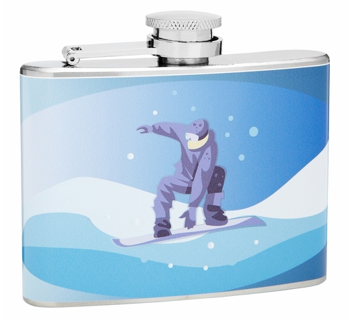 4oz Snow Boarding Hip Flask