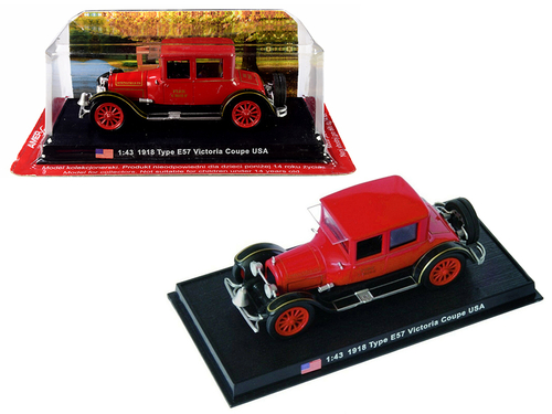 1918 Cadillac Type E57 Victoria Coupe \Fire Chief\" 1/43 Diecast Model