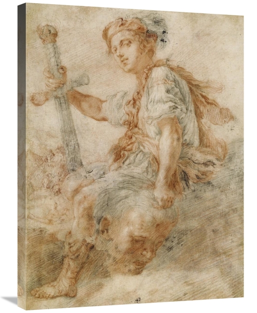 Global Gallery GCS-456146-2432-142 24 x 32 in. David with the Head of 