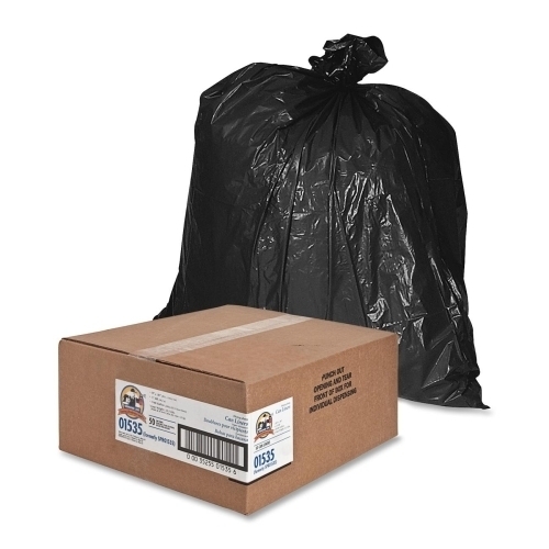 DDI 932771 Genuine Joe Heavy-Duty Trash Bags  1.5 Mil  55-60 Gallon  5