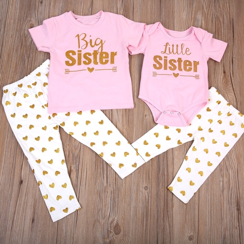 2PCS Set Sister Match Clothes New Big Sister