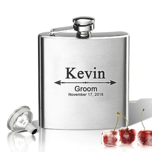 Stainless Steel Hip Flask (8 oz) Personalized to your desire.
