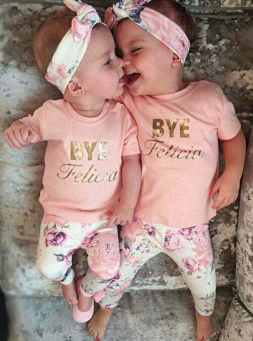 3Pcs Newborn Girls Summer Floral Outfits Baby Girl