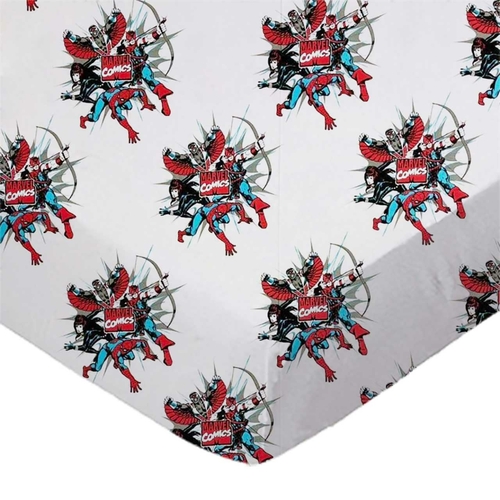 SheetWorld Fitted Crib Sheet Set - 100% Cotton Woven - Marvel Comics,