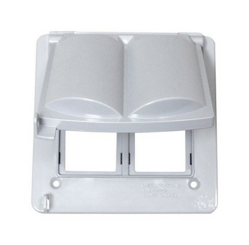 Sigma Electric 14180WH White 2 gang Square Electrical Cover